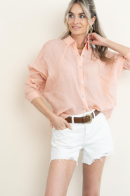 Devotion |  Ramie blouse Dalhora | pink | Picture 5