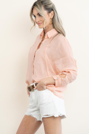 Devotion |  Ramie blouse Dalhora | pink | Picture 7