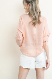 Devotion |  Ramie blouse Dalhora | pink | Picture 8