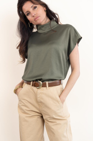 Drykorn :  Satin top Alaria | green - img10