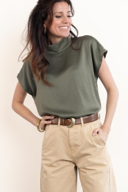 Drykorn :  Satin top Alaria | green - img7