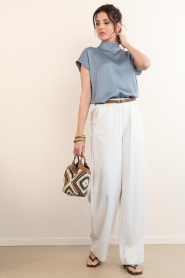 Drykorn :  Satin top Alaria | blue - img3