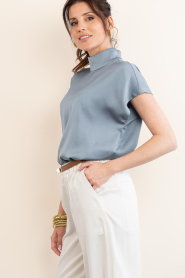 Drykorn :  Satin top Alaria | blue - img8