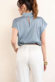 Drykorn :  Satin top Alaria | blue - img9