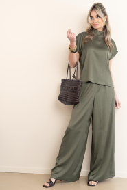 Drykorn :  Satin trousers Tweezer L34 | green - img2