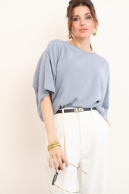 Drykorn :  Fine knitted sweater Dilary | blue - img5