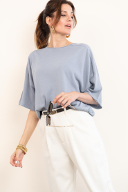 Drykorn :  Fine knitted sweater Dilary | blue - img6