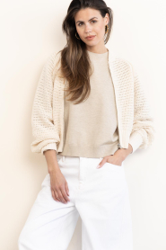 Drykorn :  Knitted bomber jacket Silsy | natural - img4