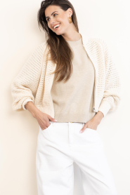 Drykorn :  Knitted bomber jacket Silsy | natural - img5