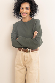 Drykorn |  Fine knitted sweater with flared sleeves Meami | green | Picture 4