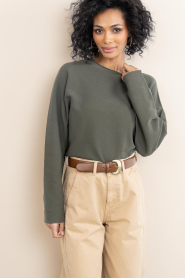 Drykorn |  Fine knitted sweater with flared sleeves Meami | green | Picture 5
