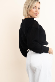 Drykorn |  Knitted sweater with V-neck Jorgia | black | Picture 6