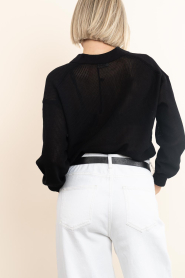 Drykorn |  Knitted sweater with V-neck Jorgia | black | Picture 7