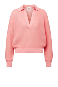 Drykorn |  Knitted sweater with V-neck Jorgia | coral | Picture 1