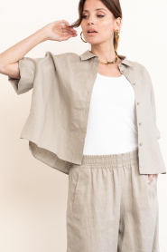 Drykorn |  Linen blouse Yarika | green | Picture 2