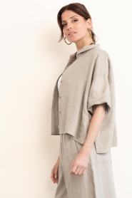 Drykorn |  Linen blouse Yarika | green | Picture 6