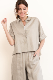 Drykorn |  Linen blouse Yarika | green | Picture 8