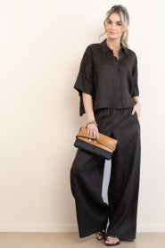 Drykorn |  Linen blouse Yarika | dark brown | Picture 3