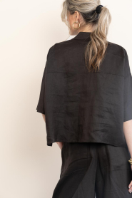 Drykorn |  Linen blouse Yarika | dark brown | Picture 9