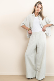 Drykorn |  Linen blend trousers Ceiling L34 | grey | Picture 4