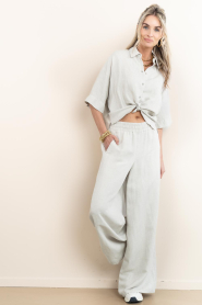 Drykorn |  Linen blend trousers Ceiling L34 | grey | Picture 5