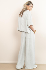 Drykorn |  Linen blend trousers Ceiling L34 | grey | Picture 6