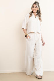 Drykorn |  Linen blend trousers Ceiling L34 | natural | Picture 4