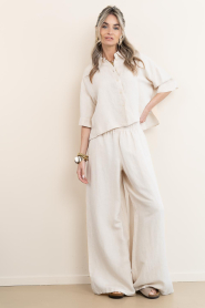 Drykorn |  Linen blend trousers Ceiling L34 | natural | Picture 5