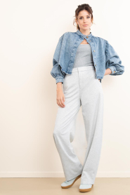 Drykorn |  Stretch wide leg pants Fae | grey | Picture 2