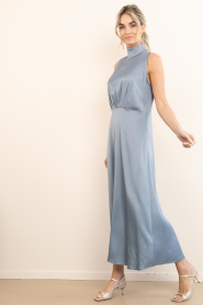 Drykorn :  Satin maxi dress Amabel | blue - img5