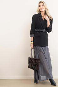 Drykorn |  Knitted maxi-skirt Tensya | grey | Picture 2