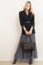 Drykorn |  Knitted maxi-skirt Tensya | grey | Picture 3