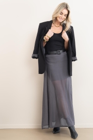 Drykorn |  Knitted maxi-skirt Tensya | grey | Picture 4