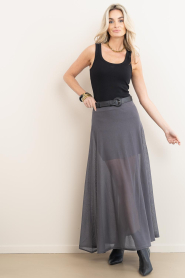 Drykorn |  Knitted maxi-skirt Tensya | grey | Picture 6
