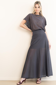 Drykorn |  Transparant stretch top Gerlotta | grey | Picture 4
