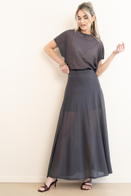 Drykorn |  Transparant stretch top Gerlotta | grey | Picture 5