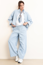 Drykorn |  Tencel blouse Oshia | blue | Picture 3
