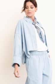 Drykorn |  Tencel blouse Oshia | blue | Picture 5