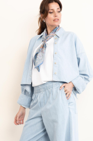 Drykorn |  Tencel blouse Oshia | blue | Picture 6
