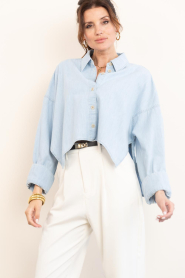 Drykorn |  Tencel blouse Oshia | blue | Picture 8