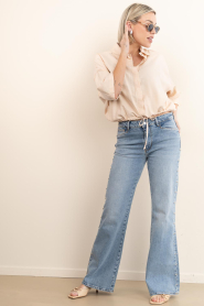 Drykorn :  Blouse with elastic waistband Lainay | pink - img3