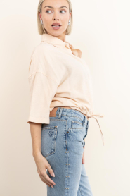 Drykorn :  Blouse with elastic waistband Lainay | pink - img9
