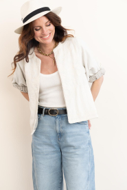 M.A.B.E |  Jacket with embroidery Averi | natural | Picture 2