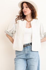 M.A.B.E |  Jacket with embroidery Averi | natural | Picture 4