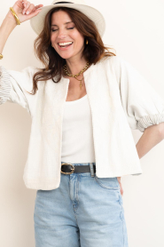 M.A.B.E |  Jacket with embroidery Averi | natural | Picture 5