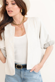 M.A.B.E |  Jacket with embroidery Averi | natural | Picture 9