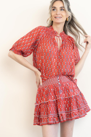 M.A.B.E |  Cotton top with print Ari | red | Picture 4