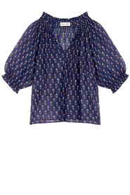 M.A.B.E |  Cotton top with print Ari | dark blue | Picture 1