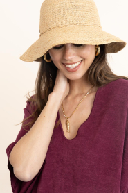 House of Ord :  Raffia bucket hat Cloche | natural - img2