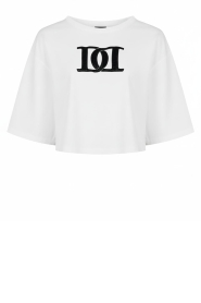 Deblon |  Cropped top with logo Jones | white | Picture 1